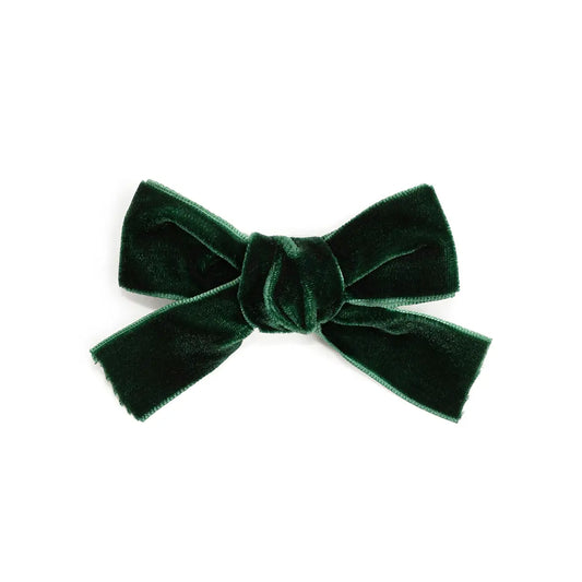 Emerald Green Velvet Bow