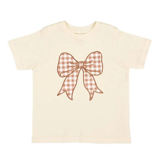 Gingham Bow SS Tee
