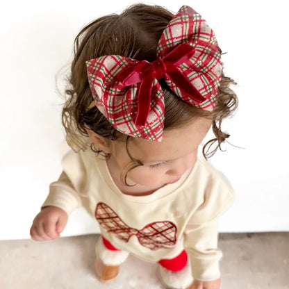 Christmas Plaid Baby Headband